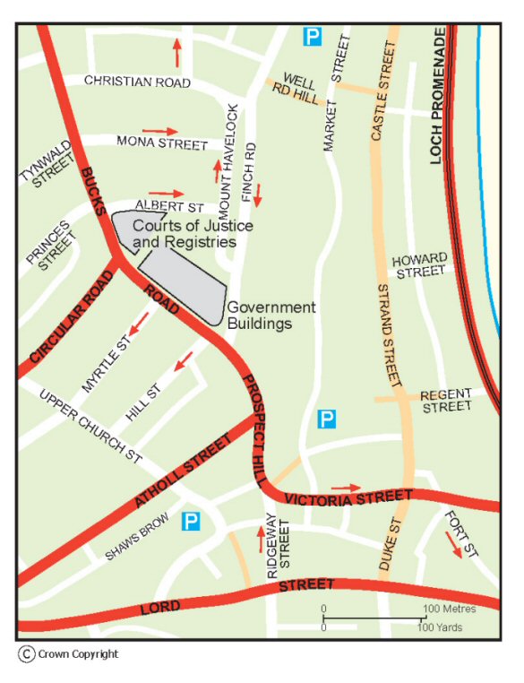Courts Location Map