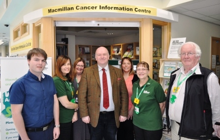 Minister Quayle with Macmillan Cancer Information staff and volunteers