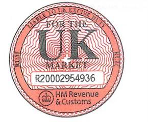 Duty stamp for spirits