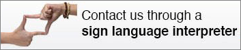 Contact us through a sign language interpreter
