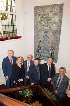 Childrens mosaic has pride of place in town hall