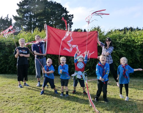 Scouts fly the Manx flag