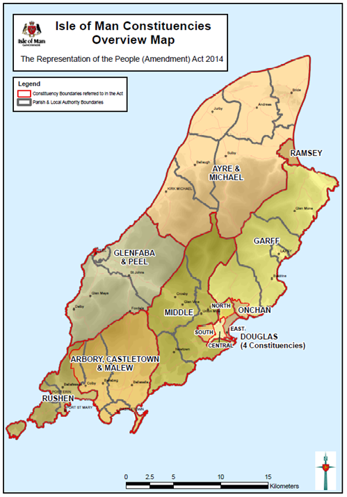 Isle of Man Constituency  Map Overview