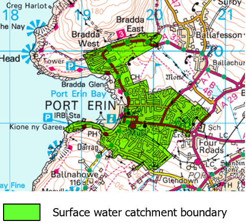 Port Erin catchment map