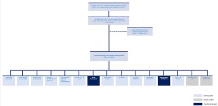 Health and care transformation structure