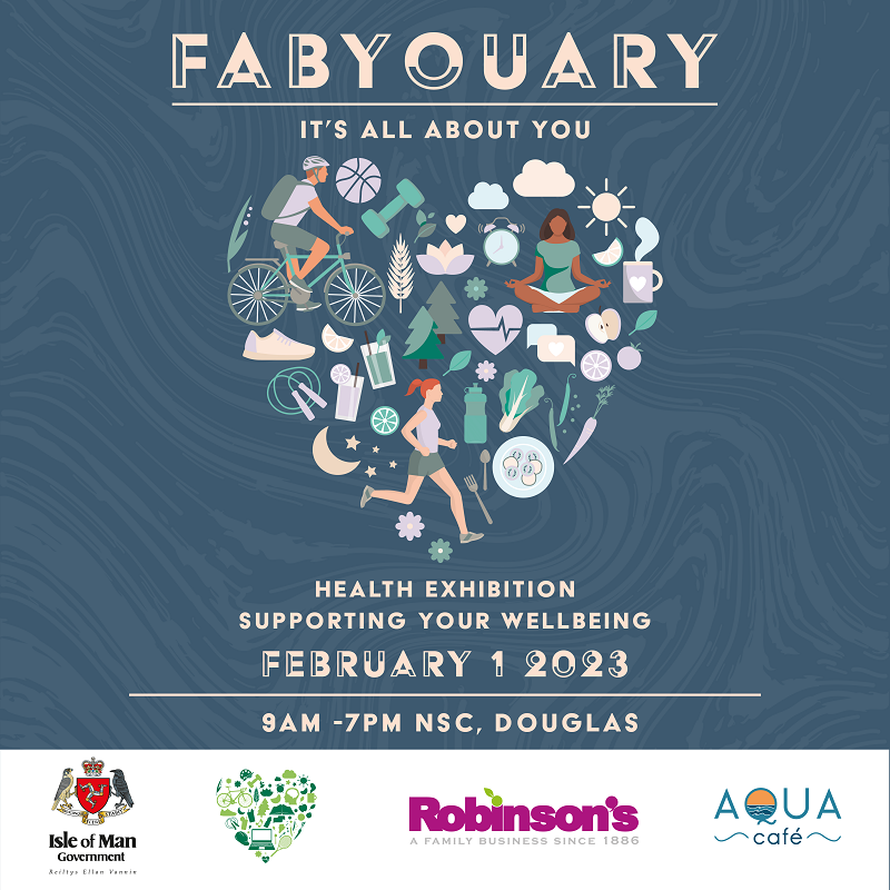 Fabyouary poster - It's all about you - Health exhibition supporting your wellbeing on 1 February 2023 at the NSC Douglas from 9am to 7pm.png