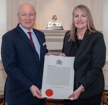 Sir John Lorimer and the new Solicitor General Elizabeth Smith KC