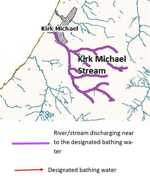Glen Wyllin streams and rivers map
