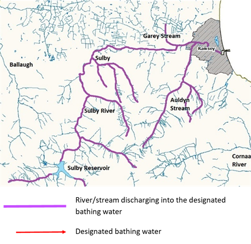 North Ramsey - streams and rivers map