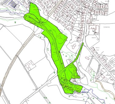Glen Wyllin - surface water catchment boundary map