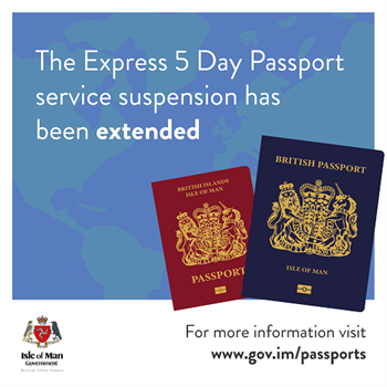 The Express 5 day passport service suspension has been extended, visit the passport page for more info