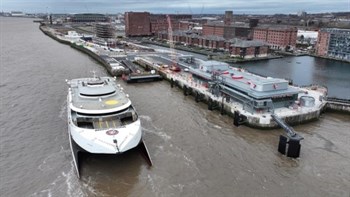 Arial view of the new Isle of Man Ferry Terminal in Liverpool