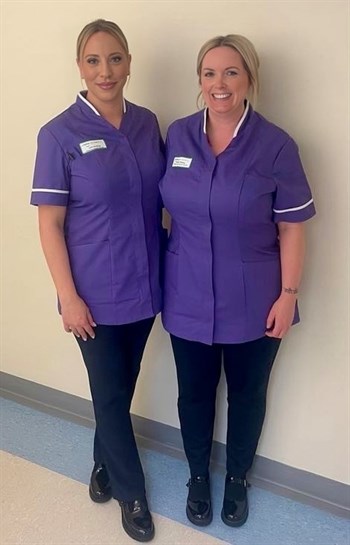 Maternity Support Workers Jade Hardinge (left) and Laura Riding (right)